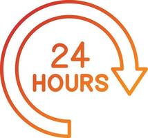 24 Hours Icon Style vector