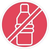 No Plastic Bottles Icon Style vector