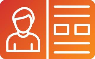 Identification Card Icon Style vector