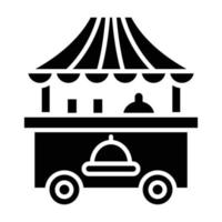 Food Cart Icon Style vector