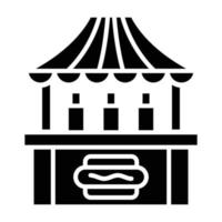 Hot Dog Stall Icon Style vector