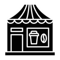 estilo de icono de cafetería vector