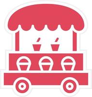 Ice Cream Stall Icon Style vector