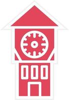 Clock Tower Icon Style vector