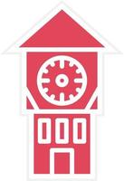 Clock Tower Icon Style vector