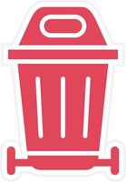 Trash Can Icon Style vector