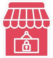 Shop Close Icon Style vector