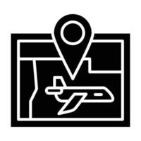 estilo de icono de itinerario vector