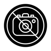 No Camera Icon Style vector