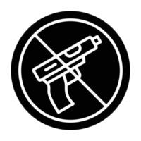 No Weapons Icon Style vector