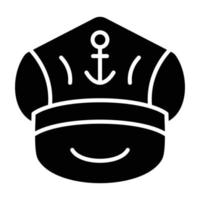 Captain Cap Icon Style vector