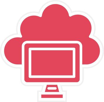 Cloud computing Icon Style vector