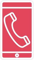 Mobile Call Icon Style vector