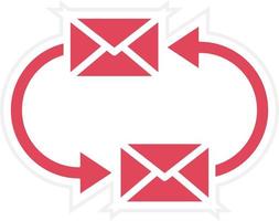 Exchange Mails Icon Style vector