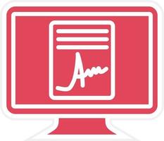 Online Agreement Icon Style vector