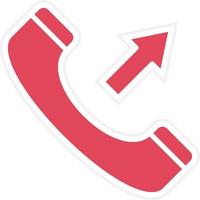 Outgoing Call Icon Style vector
