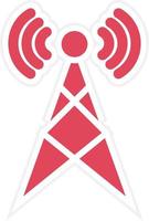 estilo de icono de antena de radio vector