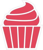 estilo de icono de cupcake de boda vector