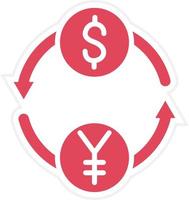 Exchange Rate Icon Style vector