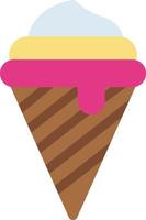 ilustración vectorial de cono de helado en un fondo. símbolos de calidad premium. iconos vectoriales para concepto y diseño gráfico. vector