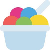 ilustración de vector de cucharada de helado en un fondo. símbolos de calidad premium. iconos vectoriales para concepto y diseño gráfico.