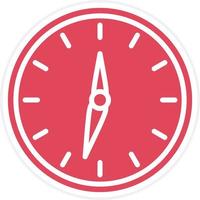 estilo de icono de reloj de año nuevo vector