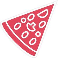 estilo de icono de rebanada de pizza vector