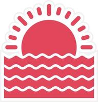Sunset Icon Style vector