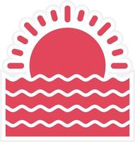 Sunset Icon Style vector