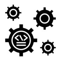 Code Settings Icon Style vector