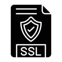 estilo de icono de archivo ssl vector