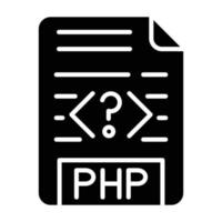 estilo de icono de archivo php vector