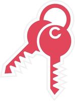Room Key Icon Style vector