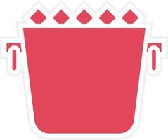 Ice Bucket Icon Style vector