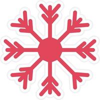 estilo de icono de copo de nieve vector