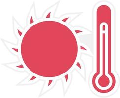 estilo de icono caliente vector