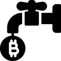 tap bitcoin vector illustration on a background.Premium quality symbols. vector icons for concept and graphic design.