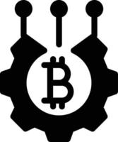 Ilustración de vector de bitcoin en un fondo. Símbolos de calidad premium. iconos vectoriales para concepto y diseño gráfico.