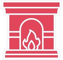 Fireplace Icon Style vector