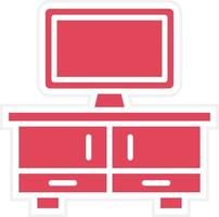 Tv Table Icon Style vector