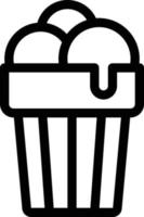 ilustración de vector de helado en un fondo. símbolos de calidad premium. iconos vectoriales para concepto y diseño gráfico.