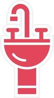 estilo de icono de lavabo vector