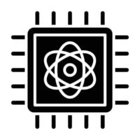 Quantum Computing Icon Style vector