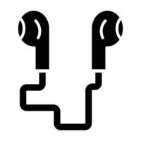 estilo de icono de auriculares vector