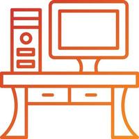 Computer Table Icon Style vector