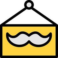 mustache board vector illustration on a background.Premium quality symbols. vector icons for concept and graphic design.