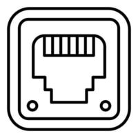 estilo de icono de ethernet vector