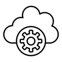 Cloud Settings Icon Style vector