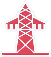 estilo de icono de torre eléctrica vector