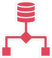estilo de icono de flujo de datos vector